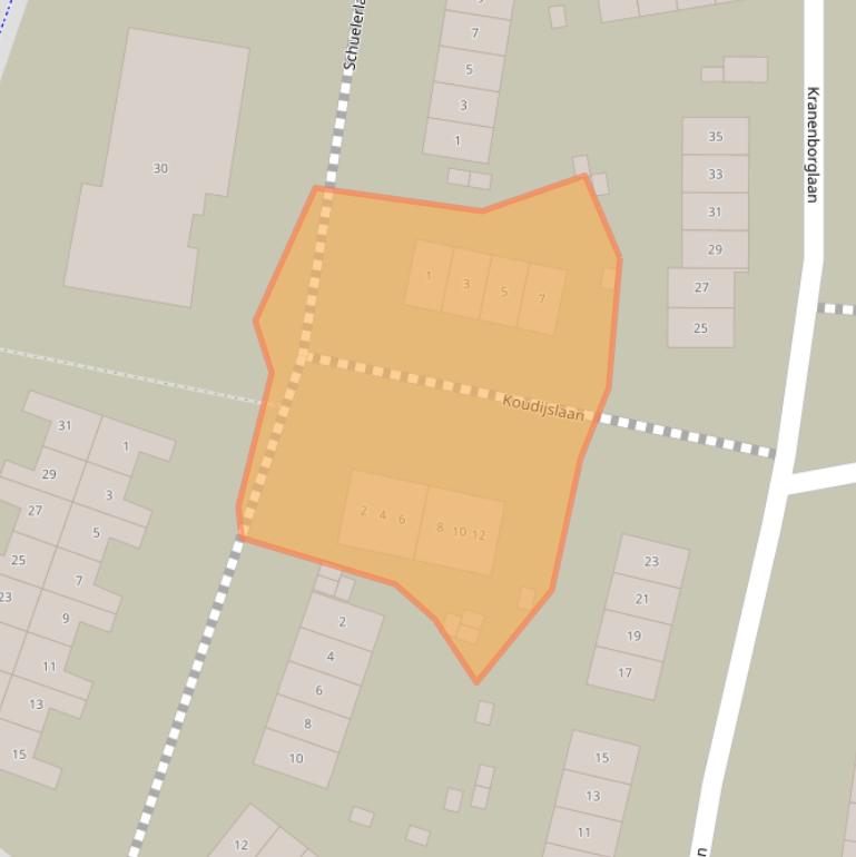 Kaart van postcodegebied 3772NV.