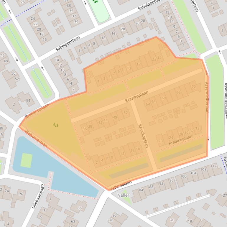 Kaart van postcodegebied 3772PH.