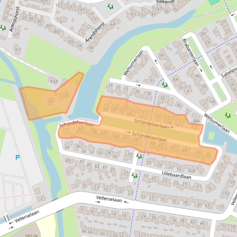 Kaart van postcodegebied 3772PM.