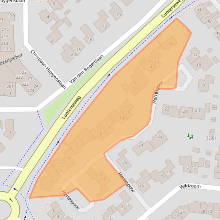 Kaart van postcodegebied 3772SB.