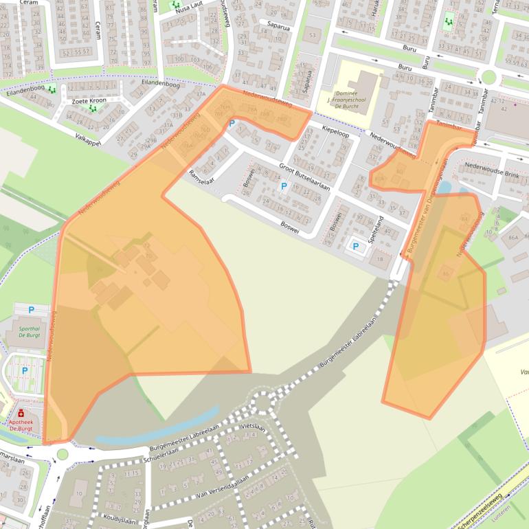 Kaart van postcodegebied 3772TE.