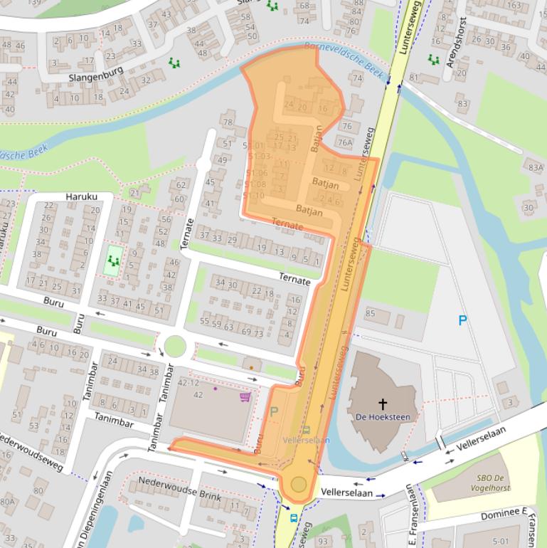 Kaart van postcodegebied 3772TH.