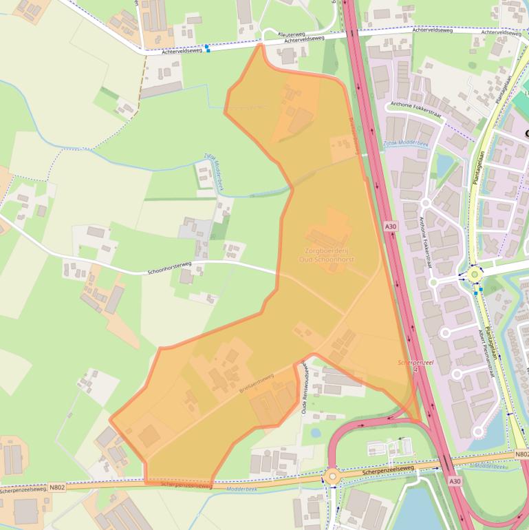Kaart van postcodegebied 3772TM.