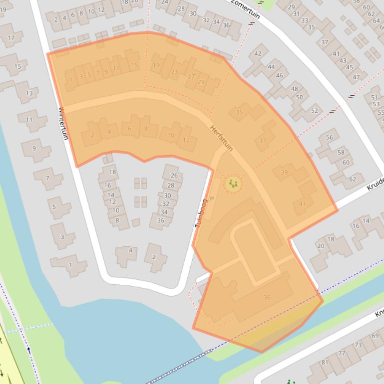 Kaart van postcodegebied 3772VJ.