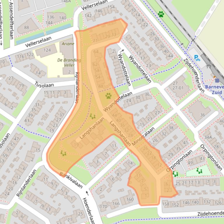 Kaart van postcodegebied 3772WS.