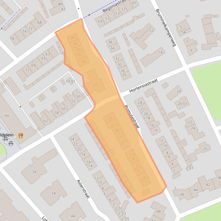 Kaart van postcodegebied 3772XE.