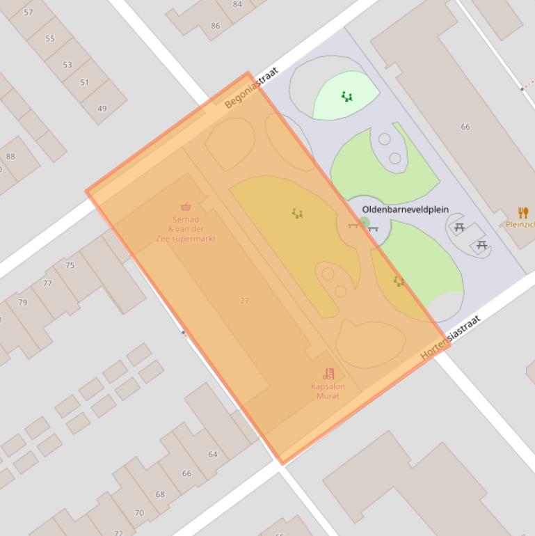 Kaart van postcodegebied 3772XS.