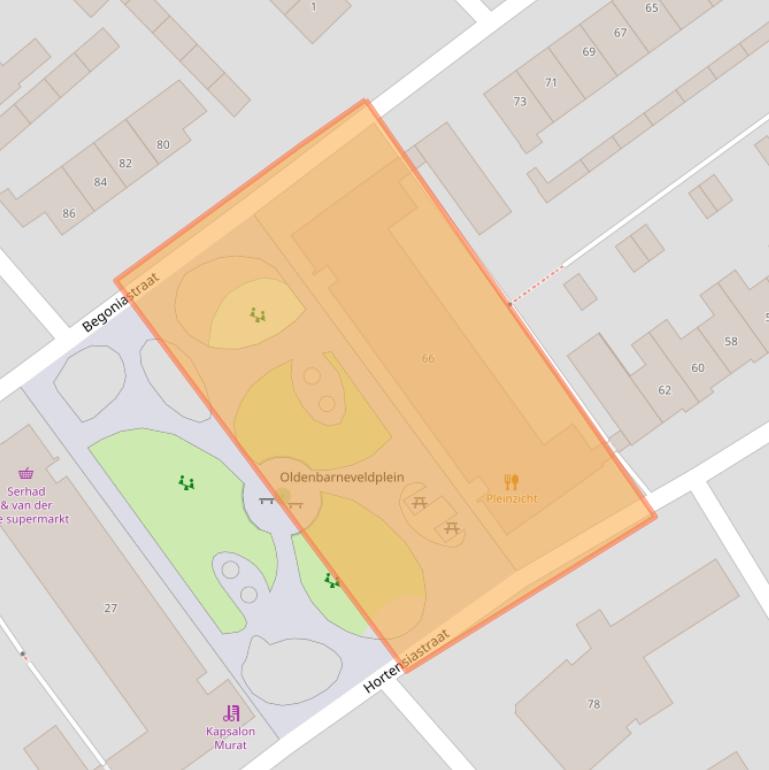 Kaart van postcodegebied 3772XT.