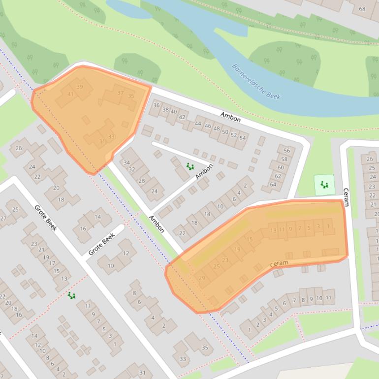 Kaart van postcodegebied 3772ZT.