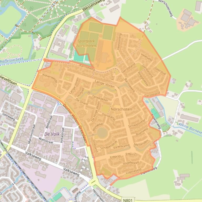 Kaart van postcodegebied 3773.