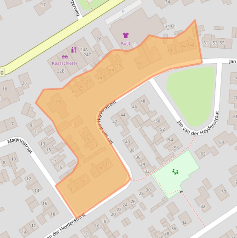 Kaart van postcodegebied 3774BA.