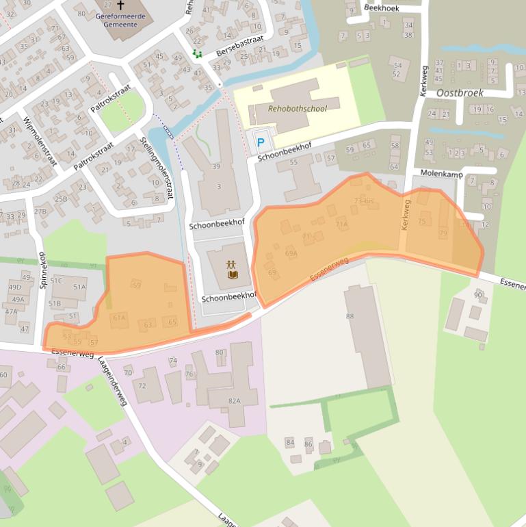 Kaart van postcodegebied 3774CB.