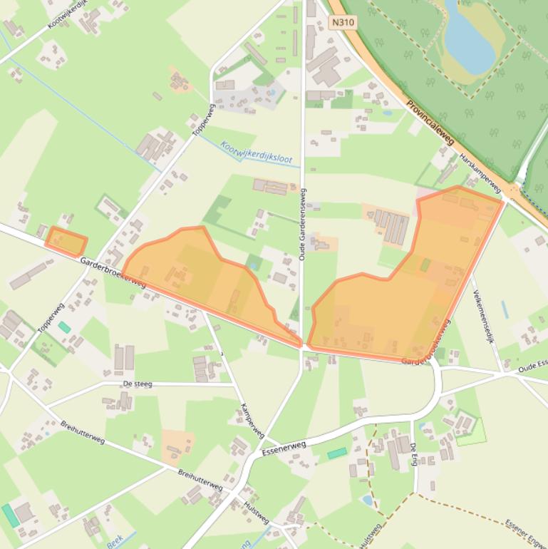 Kaart van postcodegebied 3774JE.