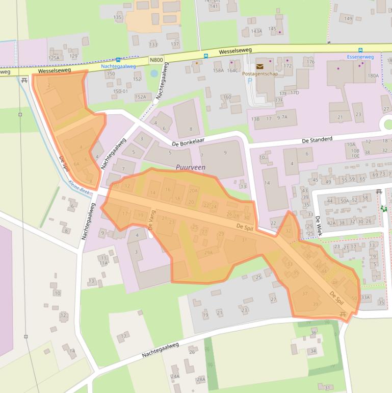 Kaart van postcodegebied 3774SE.