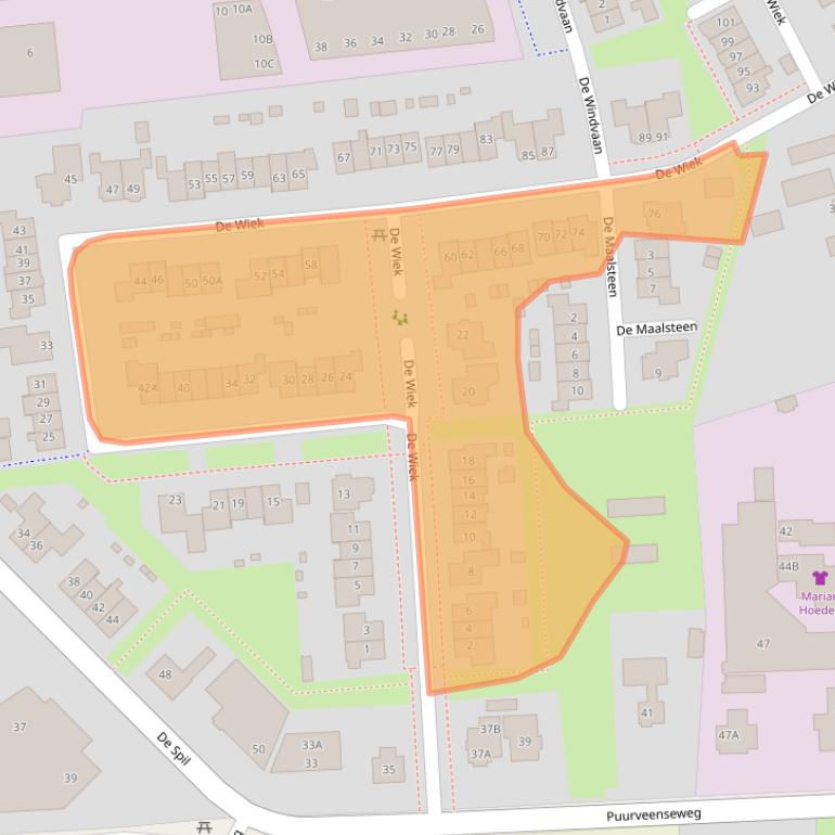 Kaart van postcodegebied 3774SJ.