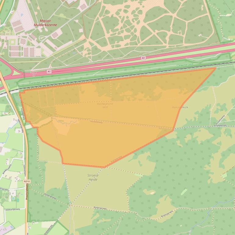 Kaart van postcodegebied 3775KZ.