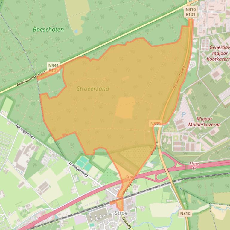 Kaart van postcodegebied 3776LN.