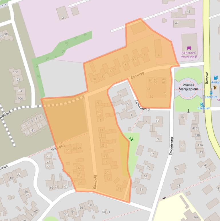 Kaart van postcodegebied 3776MD.