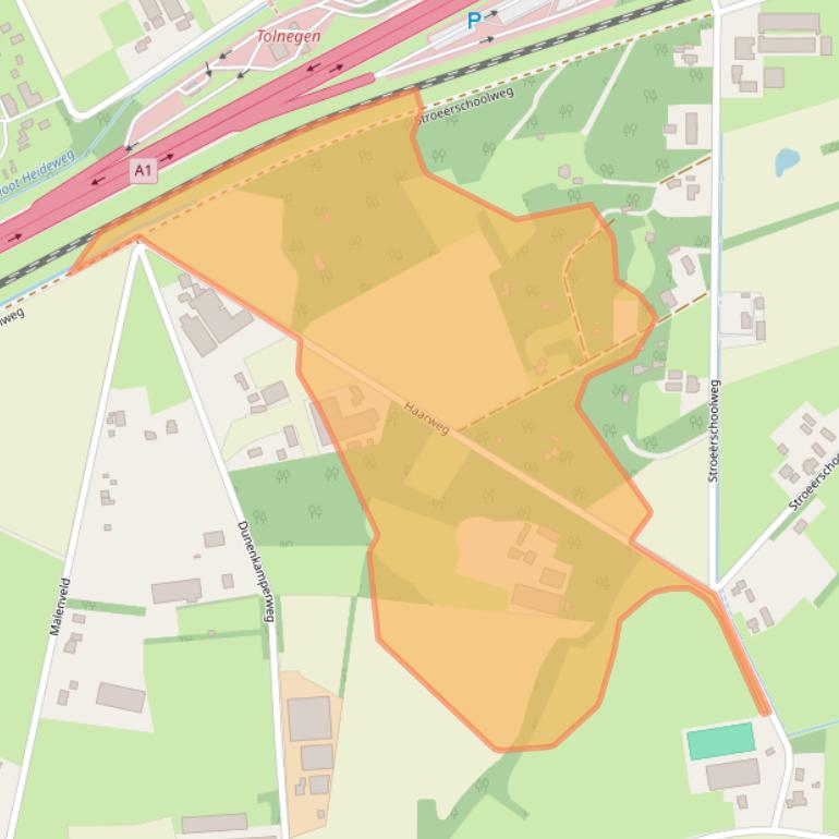 Kaart van postcodegebied 3776MS.