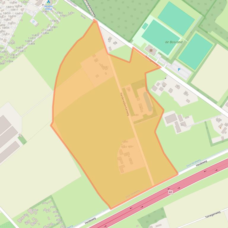 Kaart van postcodegebied 3776PS.