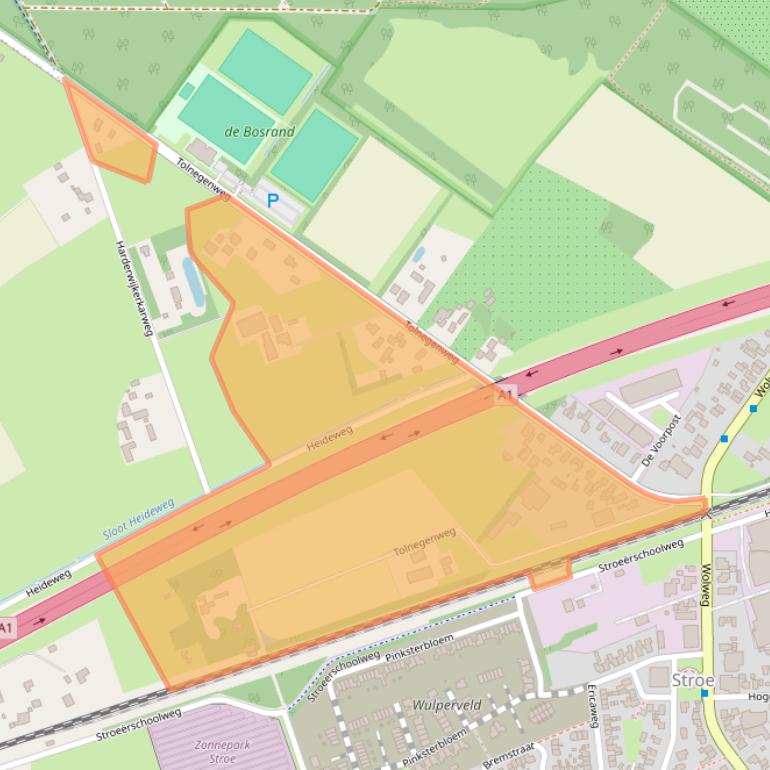 Kaart van postcodegebied 3776PT.