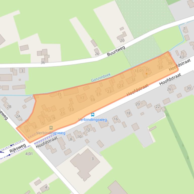 Kaart van postcodegebied 3781AA.