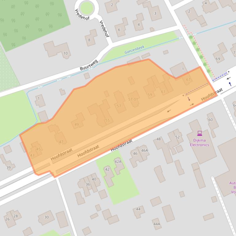 Kaart van postcodegebied 3781AB.