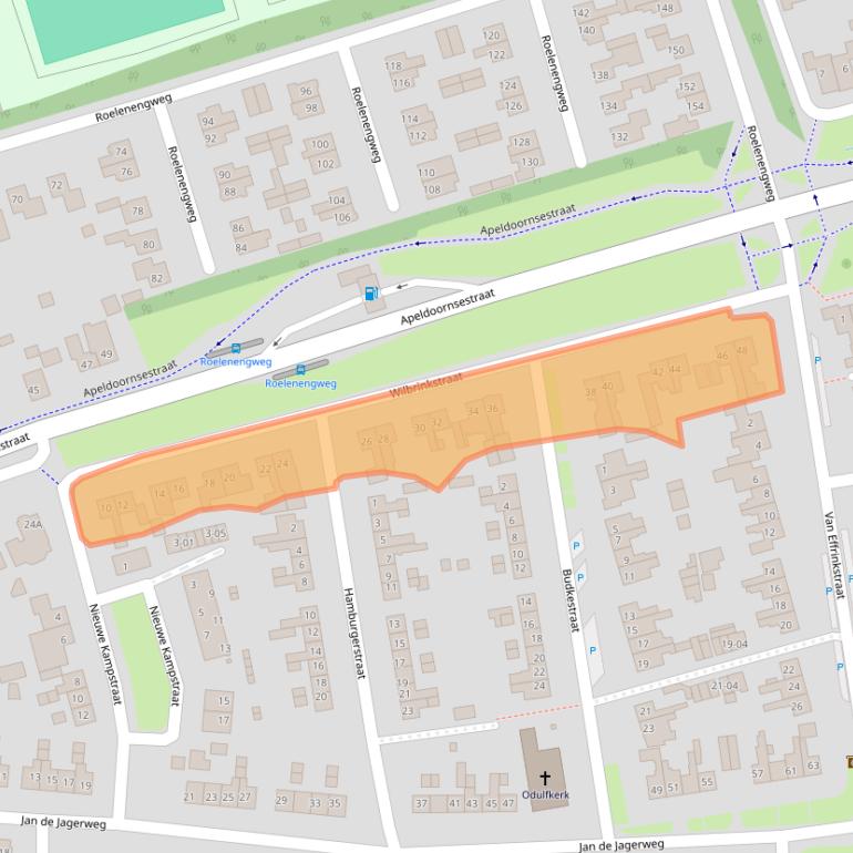 Kaart van postcodegebied 3781BE.