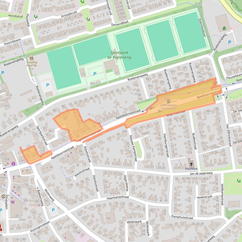 Kaart van postcodegebied 3781BH.