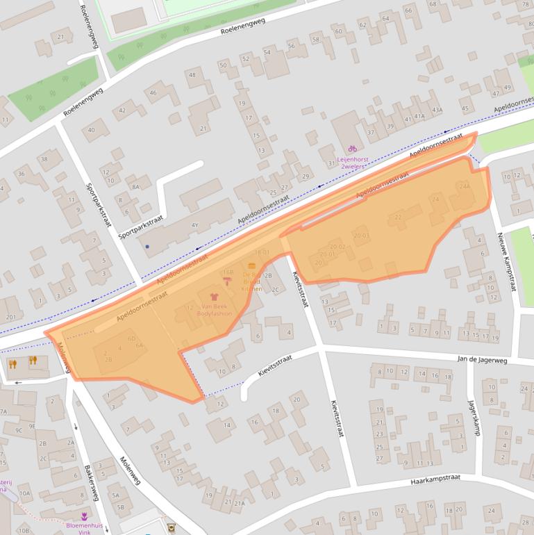 Kaart van postcodegebied 3781BJ.