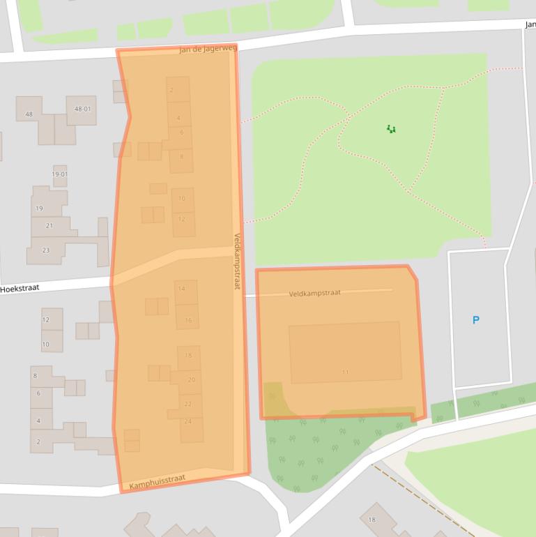 Kaart van postcodegebied 3781BM.