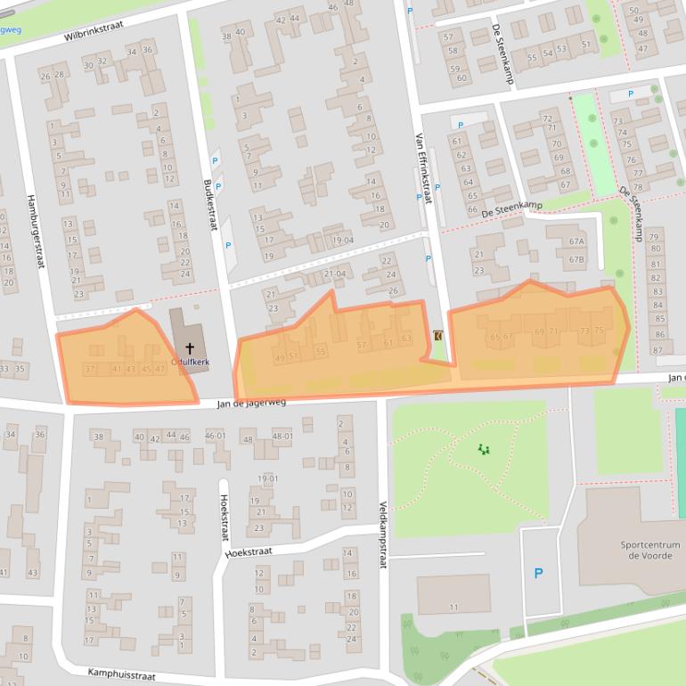 Kaart van postcodegebied 3781BP.