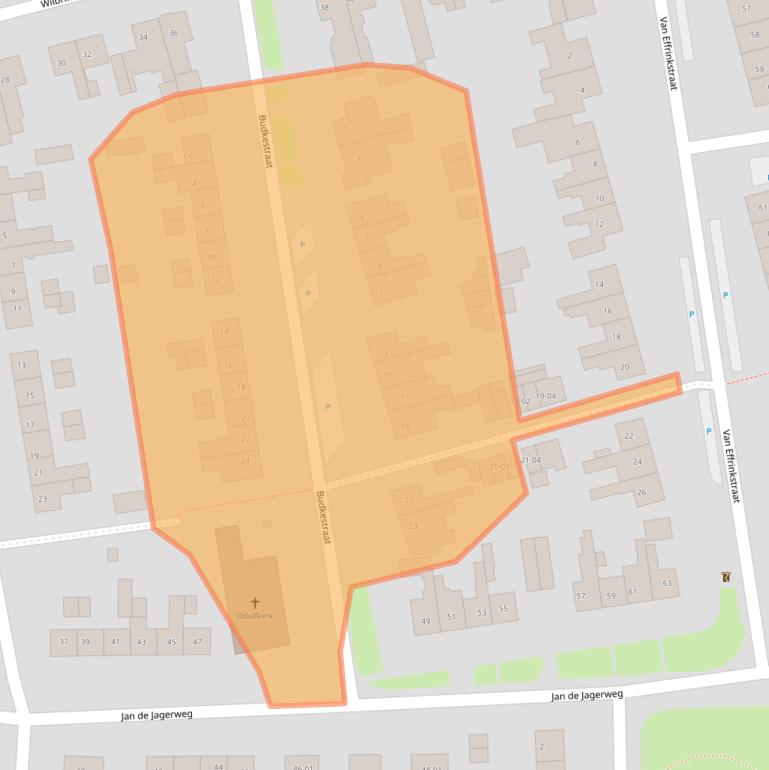 Kaart van postcodegebied 3781BX.