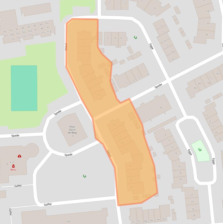 Kaart van postcodegebied 3781CK.