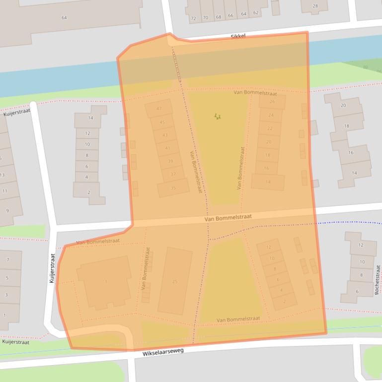 Kaart van postcodegebied 3781CX.