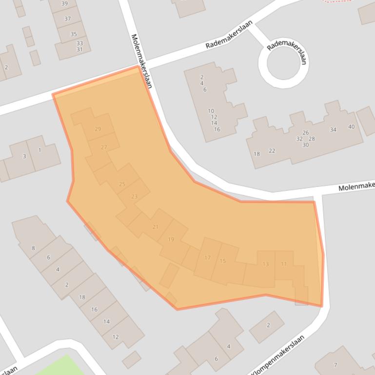 Kaart van postcodegebied 3781DA.