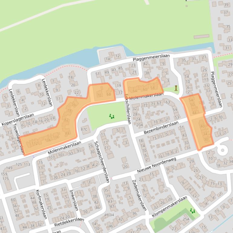 Kaart van postcodegebied 3781DD.