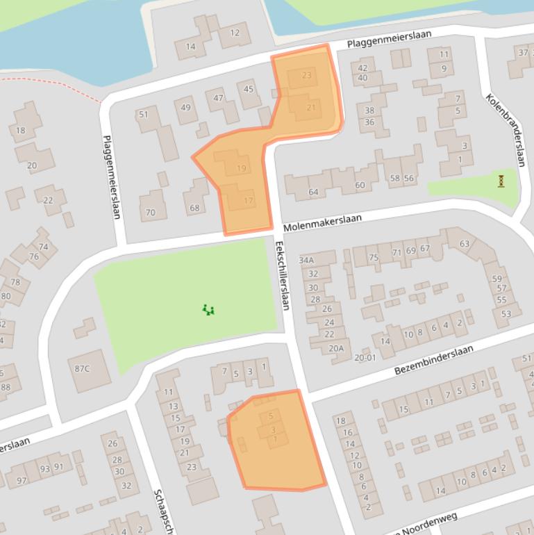 Kaart van postcodegebied 3781DH.