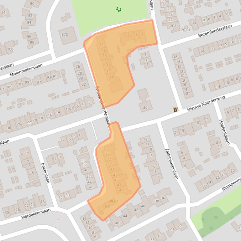 Kaart van postcodegebied 3781DK.