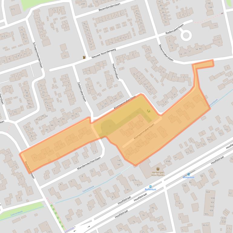 Kaart van postcodegebied 3781DP.