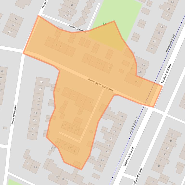 Kaart van postcodegebied 3781EG.