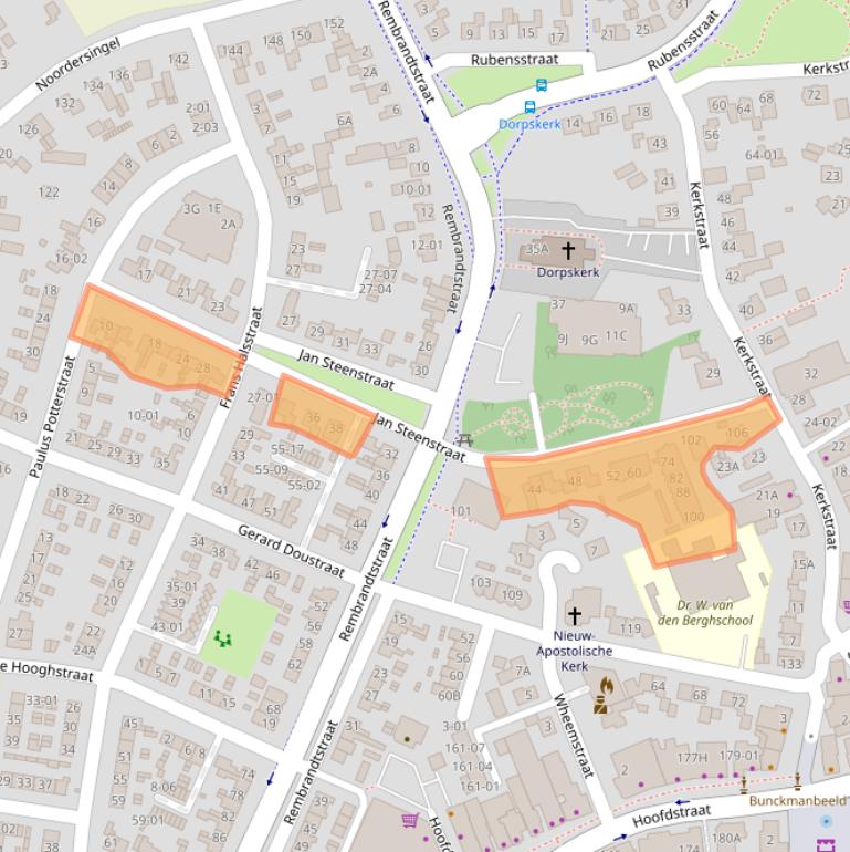 Kaart van postcodegebied 3781EN.