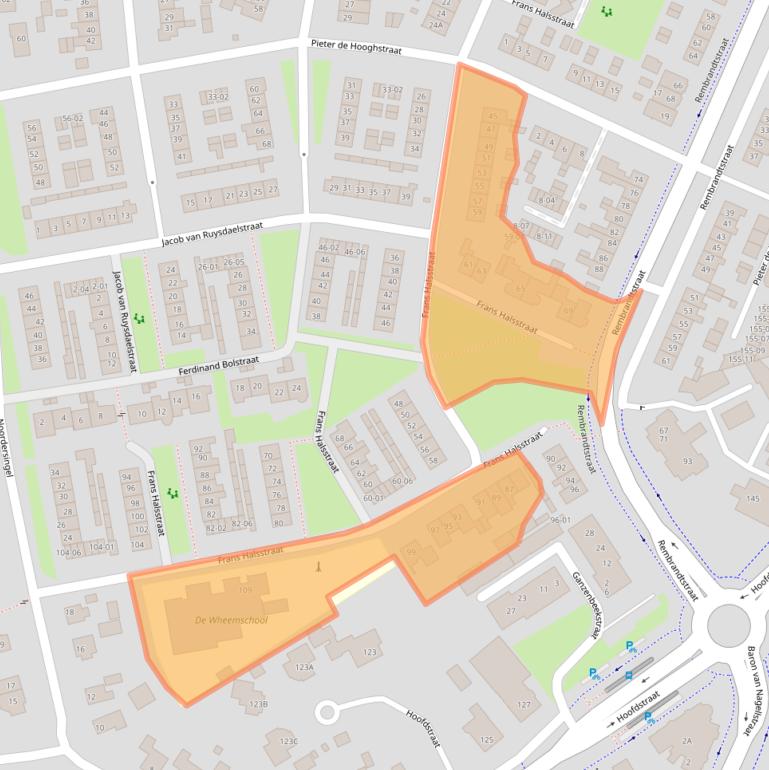 Kaart van postcodegebied 3781EV.