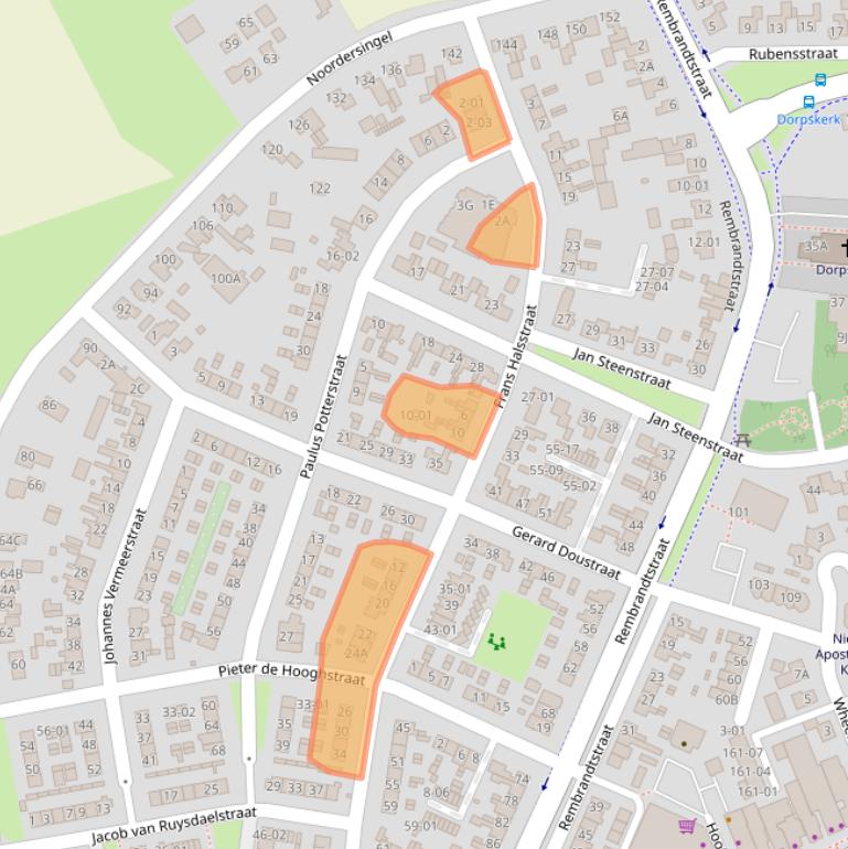 Kaart van postcodegebied 3781EW.