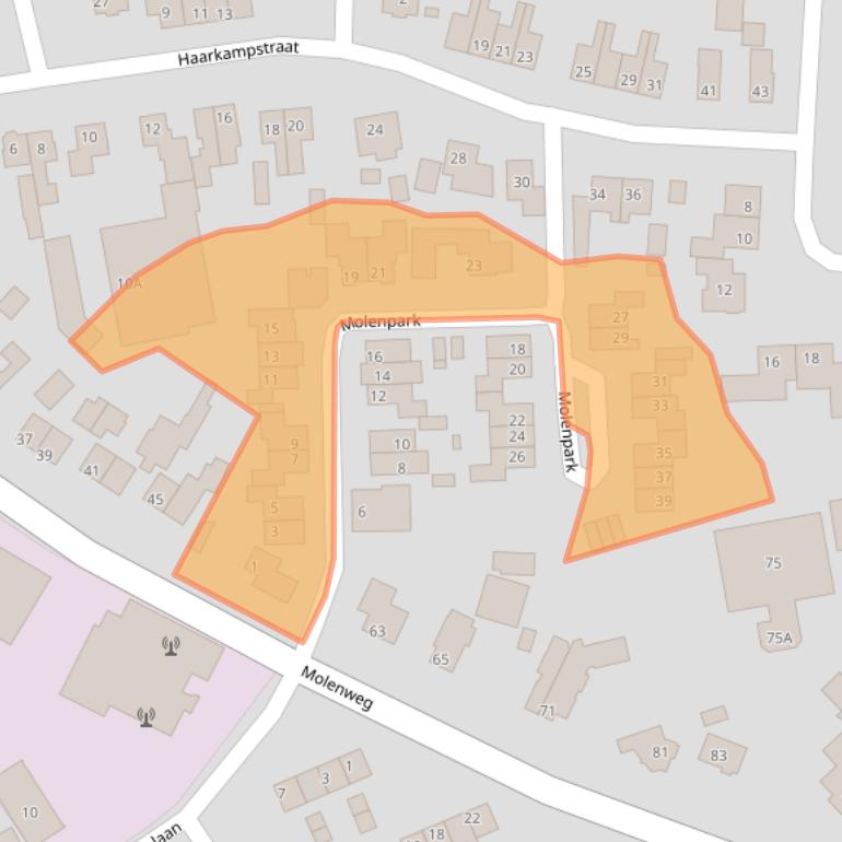 Kaart van postcodegebied 3781GX.