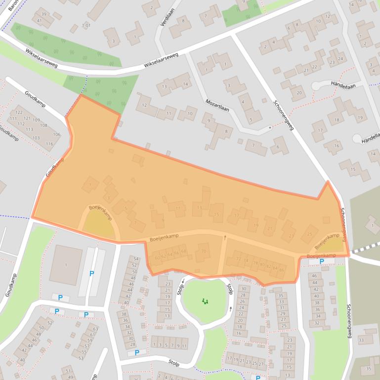 Kaart van postcodegebied 3781KH.