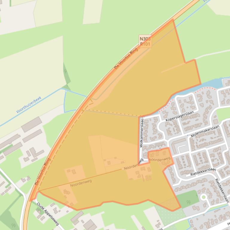 Kaart van postcodegebied 3781ME.