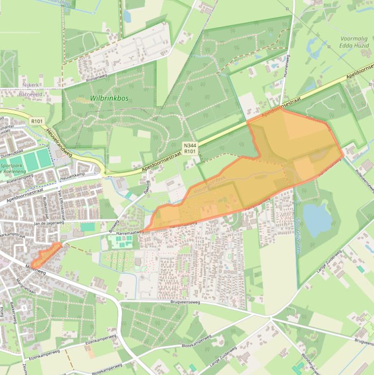 Kaart van postcodegebied 3781NH.