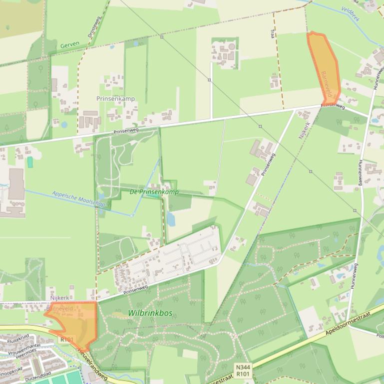 Kaart van postcodegebied 3781NR.