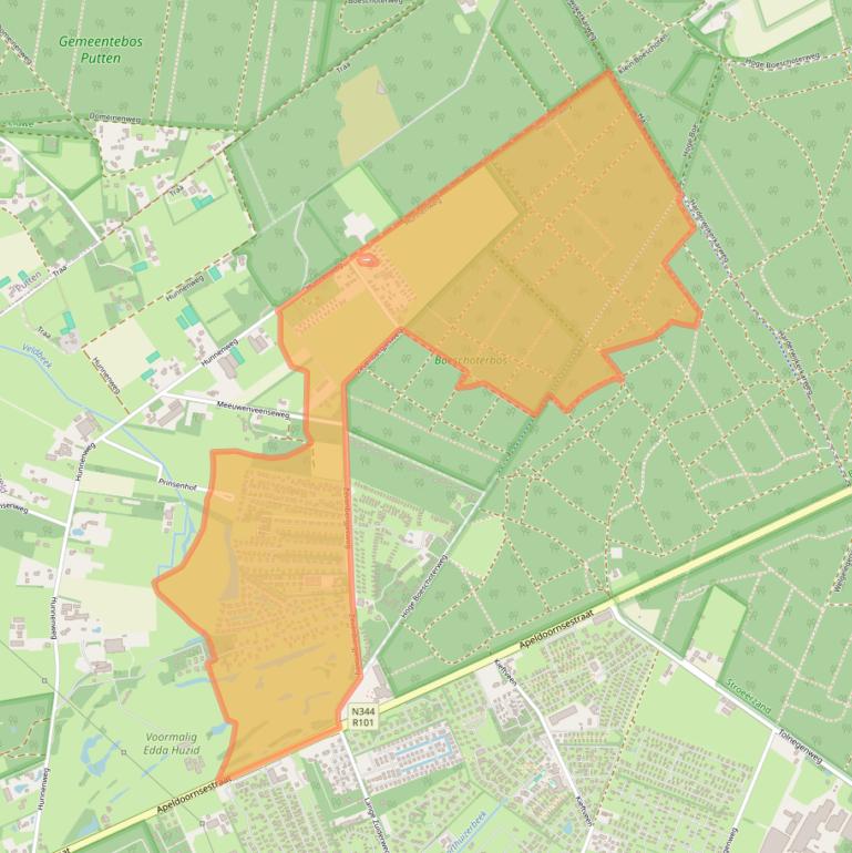 Kaart van postcodegebied 3781NV.